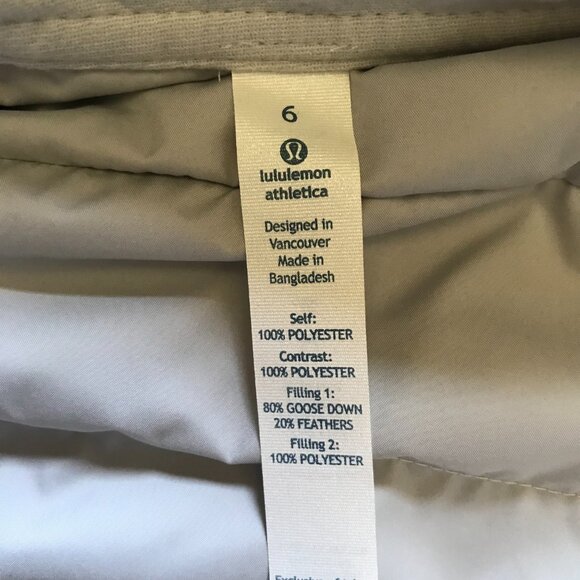 Lululemon Spring Fling Puffy Windbreaker Jacket Womens 6 Gray Hooded Full Zip - Picture 6 of 12